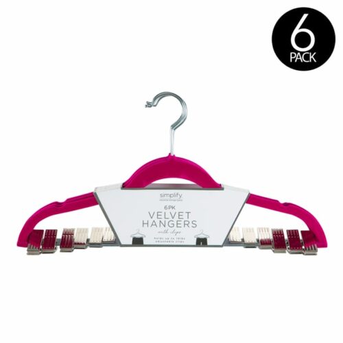 6PK Velvet Suit Hangers W. Clips