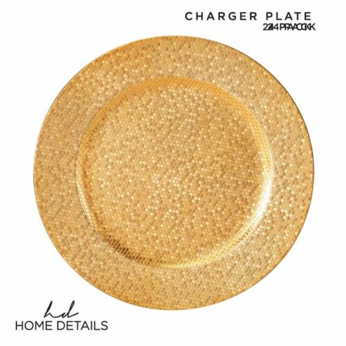 Gold Mosaic Charger Dinner Plate 13" Round