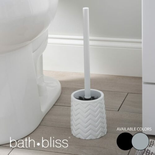 Poly Resin Chevron Toilet Brush W. Embossed Pattem