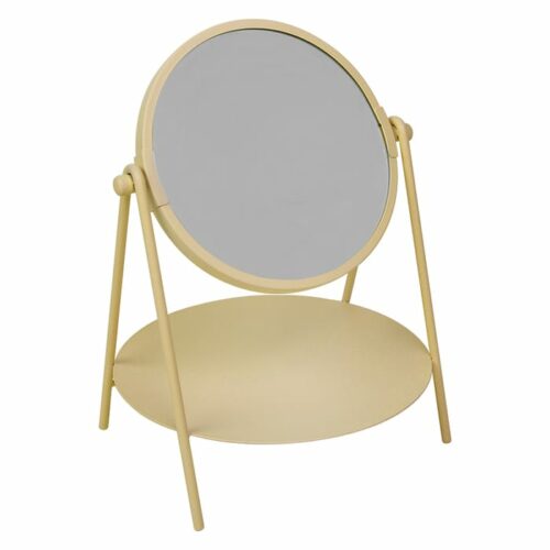 6" Vanity Tray Mirror Organizer 1x-10x Satin Gold