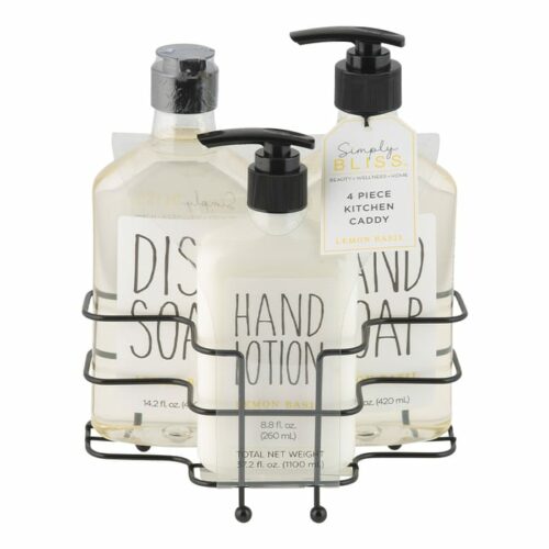 4pc Kitchen Cady Set Lemonbasil Lotion ,Dish, Hand