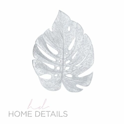 Leaf  Pvc Placemast 13x17"-Silver