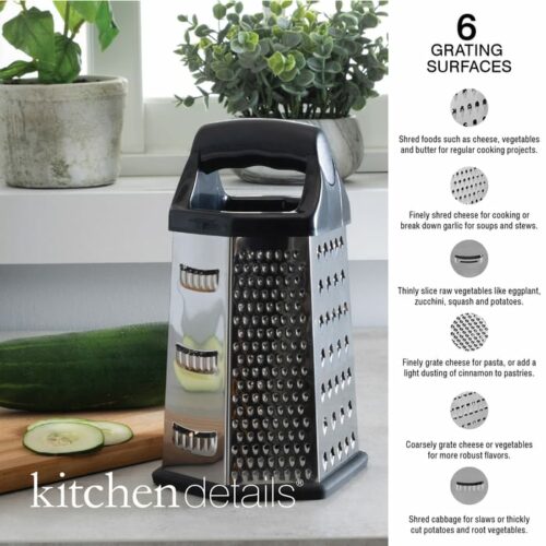 6 Sides Multifunctional Grater-9"Orange