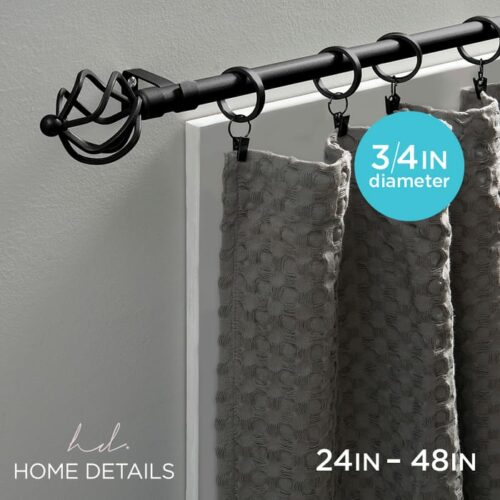 Twisted Cage Single Curtain Rod Painted 24-48