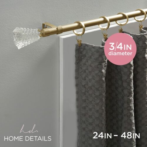 Cristal Single Curtain Rod Painted 24-48 Gold