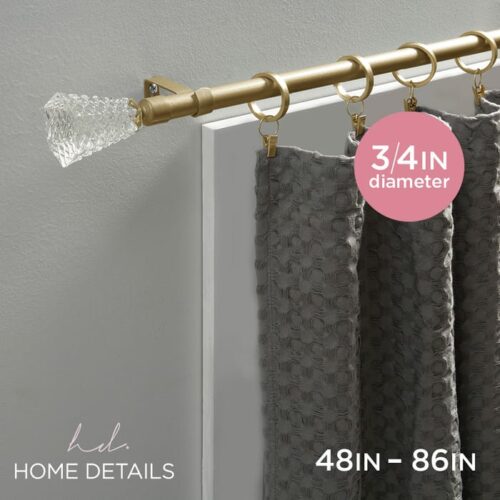 Cristal Single Curtain Rod Painted 48-86 Gold
