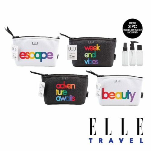 Epi Leather Dome Pouch W 3pc Bottle Sets- Asst