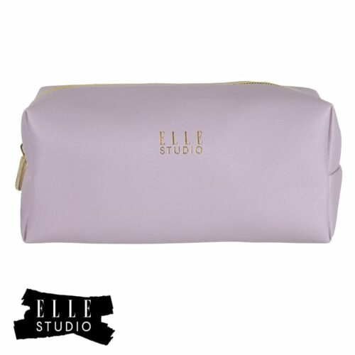 Cosmetic Mauve Printed Loaf Pouch W Bottle Set