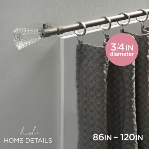 Cristal Single Curtain Rod Painted 86-120 Satin