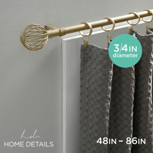 Bird Cage Single Curtain Rod Painted 48-86 Gold