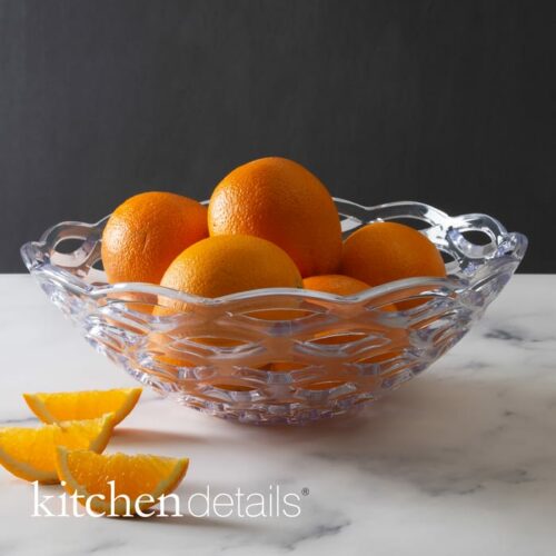 Acrylic Fruit Bowl Assorted Smoke Gray & Clear