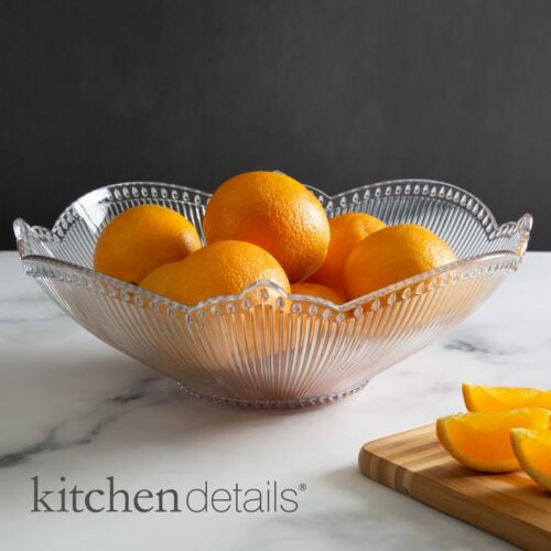 Acrylic Fruit Bowl Assorted Smoke Gray & Clear