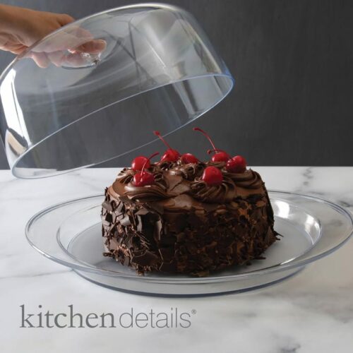 Acrylic Cake Serving-Clear In Full Color Box