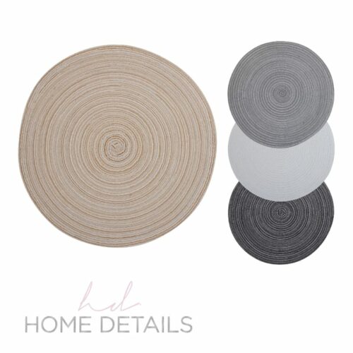 Polyester Round Placemats-Asst D15"