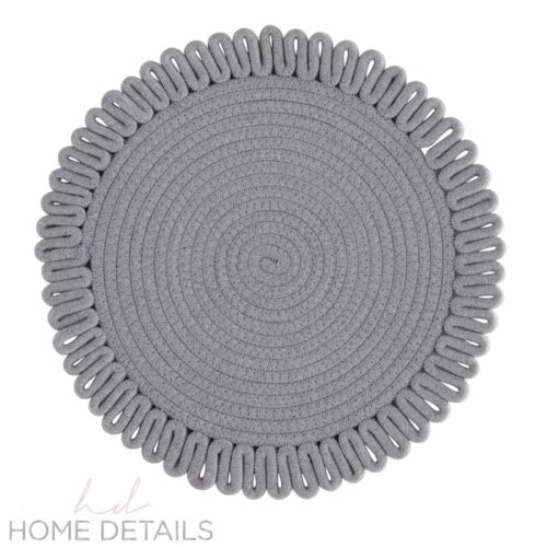 Extra Thick Looped Edge Round Placemats D15"