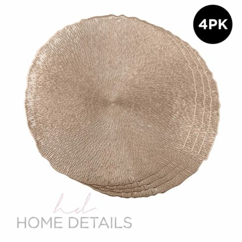 4Pk Metallic Reef Pressed Round Die Cut Placemats