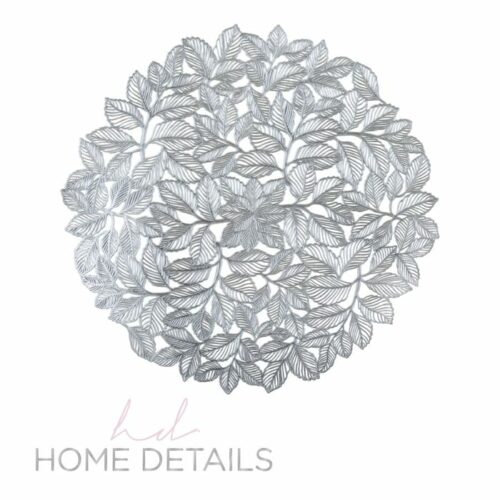 Metallic Round Leaf Pattern D-C Placemats