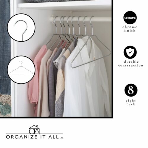 Deluxe 8Pk Chrome Hangers
