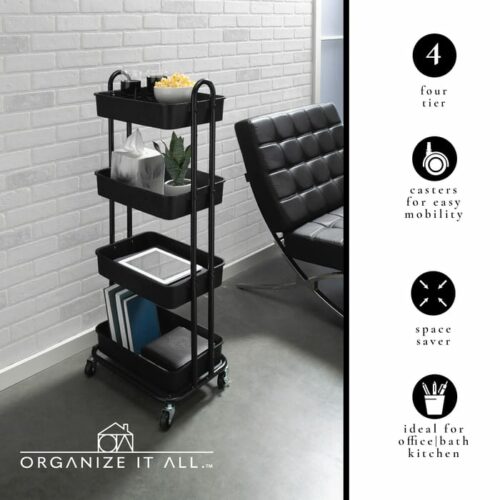 4 Tier Rolling Multifunctional Storage Cart