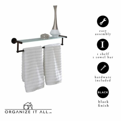 Shelf W Towel Bar - ORB