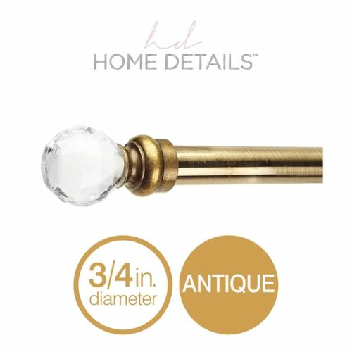Crystal Ball 86"-120" Curtain Rod