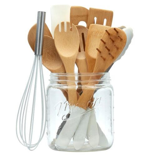 12 Pieces Tub Of Tools With Glass Jar