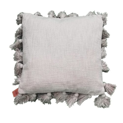 18" Square Cotton Pillow With Tassels